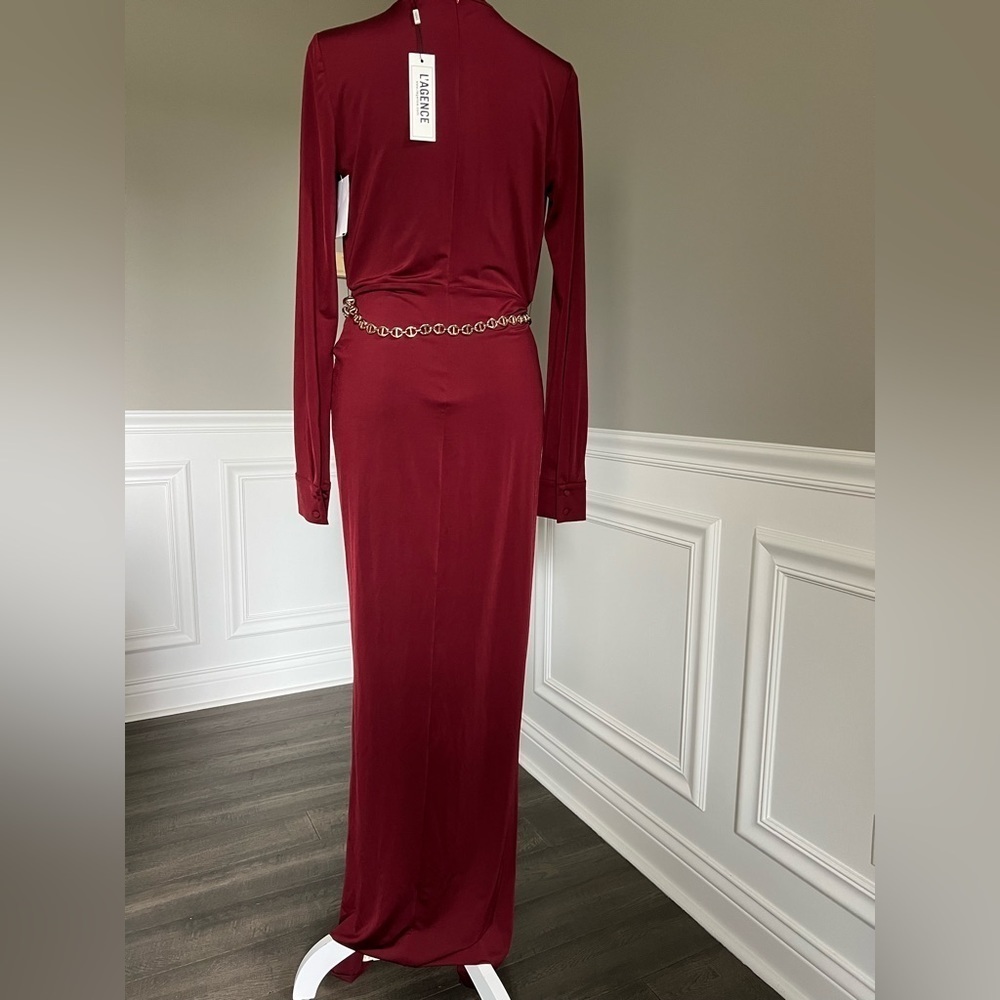 L'AGENCE Thea Twist-Front Column Dress sz 2 595$ - Picture 10 of 13